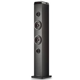 NGS Sky Charm Pro Torre de Sonido 80W Bluetooth 5.4 con Broadcasting, Micrófono Karaoke, Conexión Óptica/USB/AUX y Radio FM, Negro